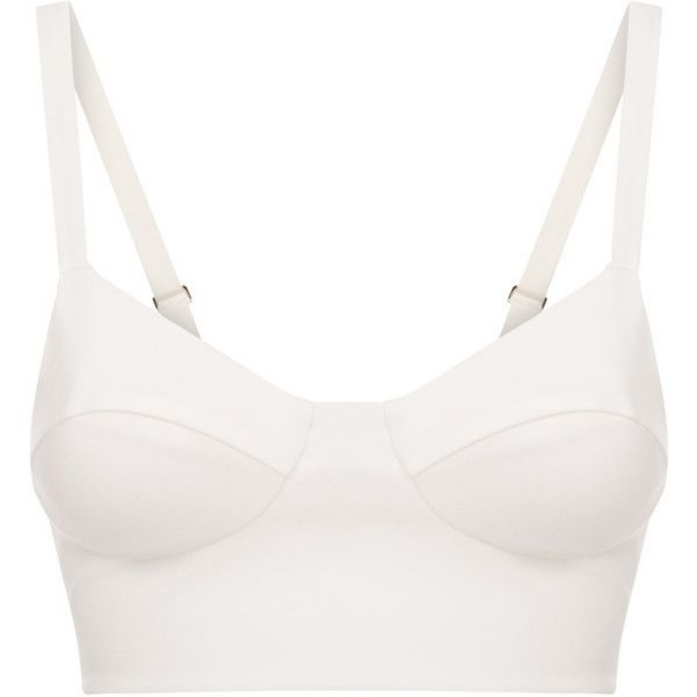 NWOT La Perla Essentials Ivory Cotton Bra Top sz 4